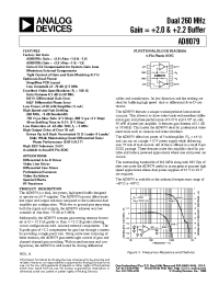 Datasheet AD8079BR-REEL7 manufacturer Analog Devices