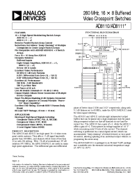 Datasheet AD8110AST manufacturer Analog Devices