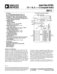 Datasheet AD8113s manufacturer Analog Devices