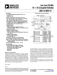 Datasheet AD8114-EVAL manufacturer Analog Devices