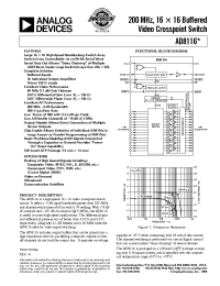 Datasheet AD8116-EB manufacturer Analog Devices