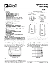 Datasheet AD811AR-20 manufacturer Analog Devices