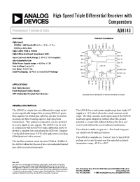 Datasheet AD8143ACPZ-R2 manufacturer Analog Devices