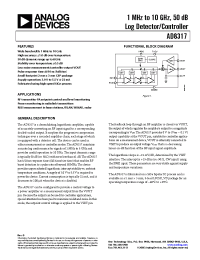Datasheet AD8317ACPZ-R2 производства Analog Devices