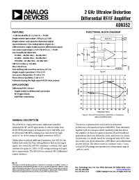 Datasheet AD8352 производства Analog Devices