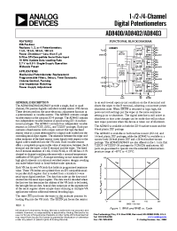 Datasheet AD8400AC производства Analog Devices