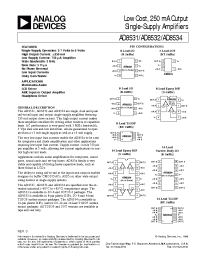 Datasheet AD8531A производства Analog Devices