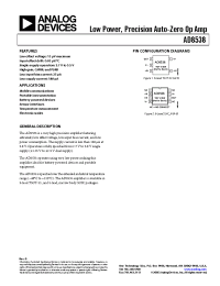 Datasheet AD8538AUJZ-REEL7 производства Analog Devices