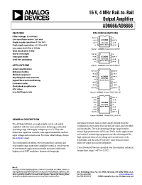 Datasheet AD8668ARUZ производства Analog Devices