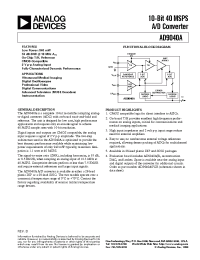 Datasheet AD9040AJR производства Analog Devices