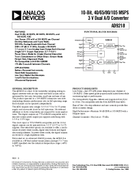 Datasheet AD9218-105PCB производства Analog Devices