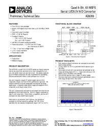 Datasheet AD9289 производства Analog Devices
