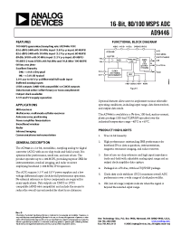 Datasheet AD9446-80PCB производства Analog Devices