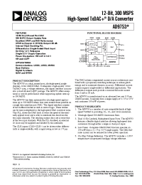 Datasheet AD9755AST производства Analog Devices