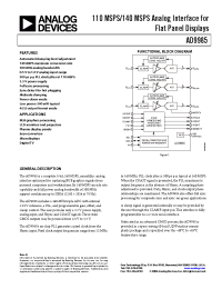 Datasheet AD9985KSTZ-140 производства Analog Devices