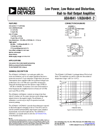 Datasheet ADA4841-2YRZ производства Analog Devices