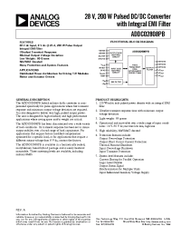 Datasheet ADDC02808PBKV manufacturer Analog Devices