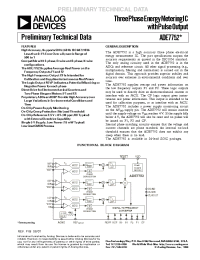 Datasheet ADE7752 manufacturer Analog Devices