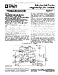 Datasheet ADE7754AR manufacturer Analog Devices