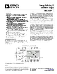 Datasheet ADE7755AN-REF manufacturer Analog Devices