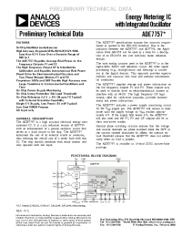 Datasheet ADE7757 производства Analog Devices