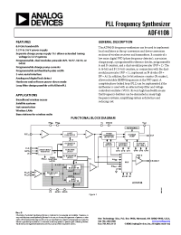 Datasheet ADF4108BCPZ производства Analog Devices