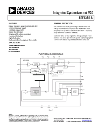 Datasheet ADF4360-8BCPRL7 производства Analog Devices