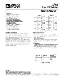 Datasheet ADG211A manufacturer Analog Devices