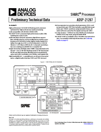Datasheet ADSP-21267 manufacturer Analog Devices