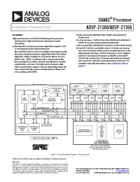 Datasheet ADSP-21365SBBC-ENG manufacturer Analog Devices