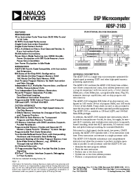 Datasheet ADSP-2183KST-133 производства Analog Devices