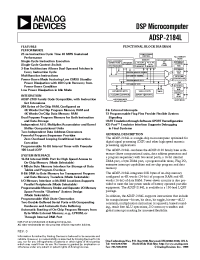 Datasheet ADSP-2184LBST-160 manufacturer Analog Devices
