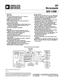 Datasheet ADSP-2186MBCA-266 manufacturer Analog Devices