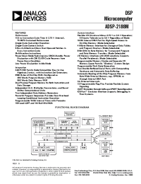 Datasheet ADSP-2188MBCA-266 manufacturer Analog Devices