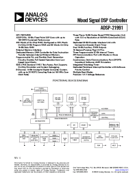Datasheet ADSP-21991 manufacturer Analog Devices
