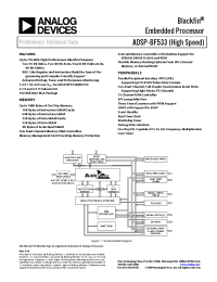 Datasheet ADSP-BF533SKBC750 manufacturer Analog Devices