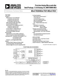 Datasheet ADUC7020BCP62-U1 manufacturer Analog Devices