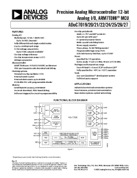 Datasheet ADUC7020BCPZ62-RL7 manufacturer Analog Devices