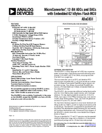 Datasheet ADUC831 manufacturer Analog Devices