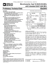 Datasheet ADuC844BCP8-5 manufacturer Analog Devices