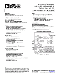 Datasheet ADuC845BS62-5 manufacturer Analog Devices