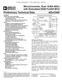 Datasheet ADUC846BS62-5 manufacturer Analog Devices