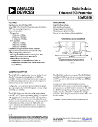 Datasheet ADUM3100ARZ-RL7 manufacturer Analog Devices