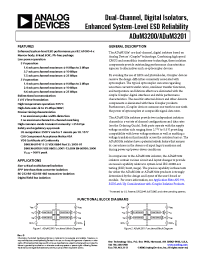 Datasheet ADUM3201CRZ manufacturer Analog Devices