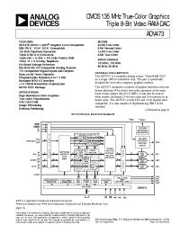 Datasheet ADV473 manufacturer Analog Devices