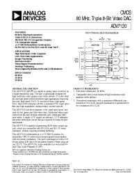 Datasheet ADV7120-35 производства Analog Devices