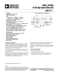 Datasheet ADV7127KRU50 производства Analog Devices