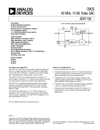 Datasheet ADV7128KR50 производства Analog Devices
