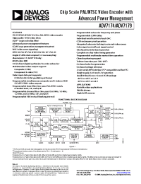 Datasheet ADV7174BCP-REEL производства Analog Devices
