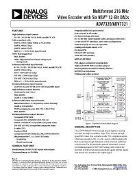 Datasheet ADV7320 производства Analog Devices